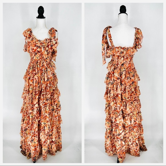 Ulla Johnson 2021 Runway Florence Gown in Coral - Picture 7 of 16